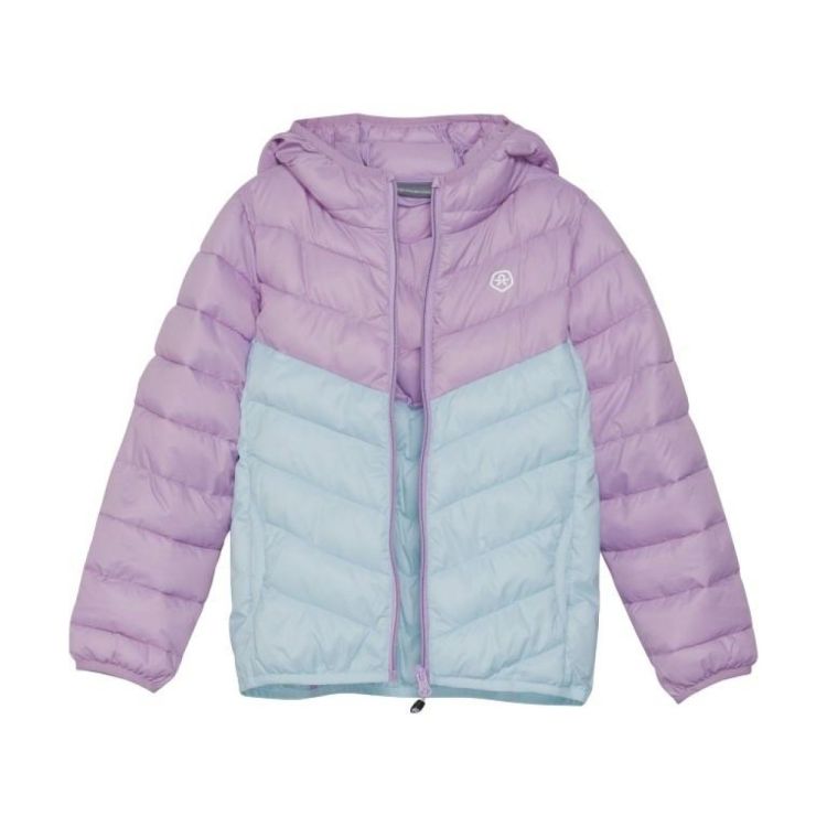 Color Kids Jacket W. Hood - Quilted (741180-ck) - Bluesand New&Outlet 