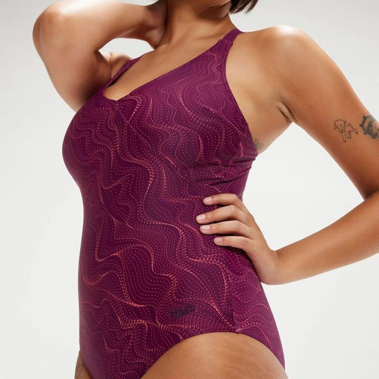 SPEEDO LEXI PRINTED SHAPING 1P RED/PUR (00307115106) - Bluesand New&Outlet 